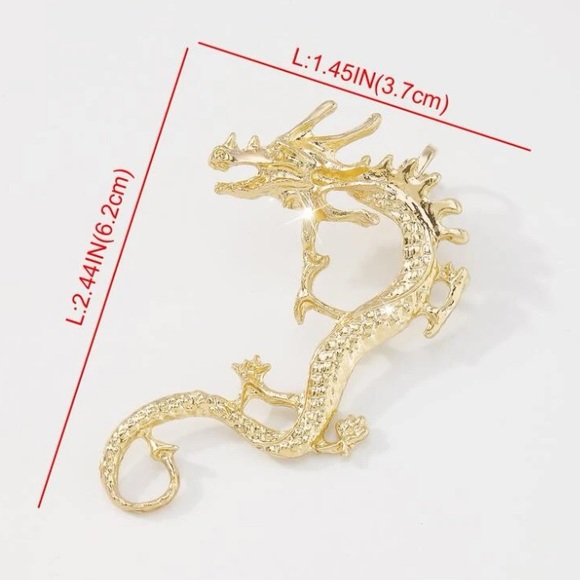 Gold Dragon Ear Cuff - Picture 6 of 6